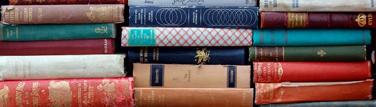 photo by Ed Robertson of stacks of books